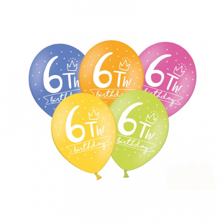 Set 6 Baloane Aniversare 6 ani - 30 cm [0]