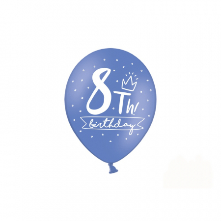 Set 6 Baloane Aniversare 8 ani - 30 cm [1]