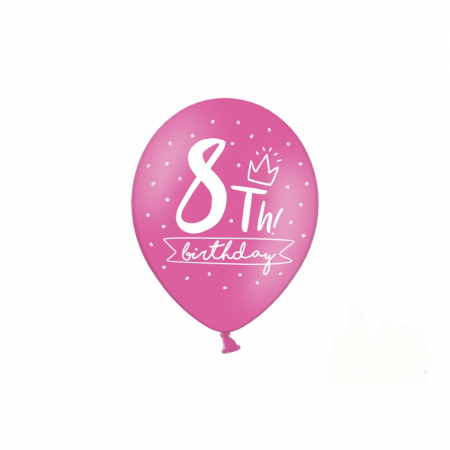 Set 6 Baloane Aniversare 8 ani - 30 cm [3]