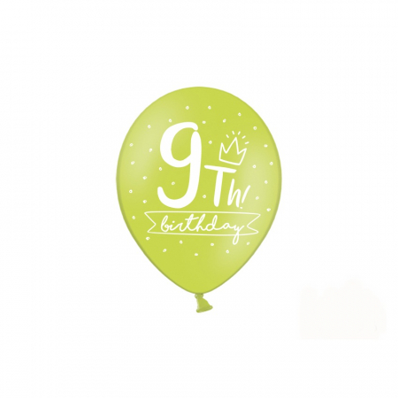 Set 6 Baloane Aniversare 9 ani - 30 cm [5]