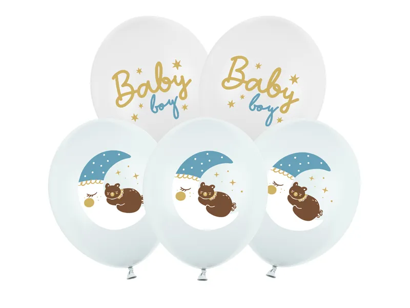 Botez - Set 6 Baloane Baby Boy, Mix, 30 cm