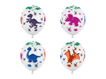 Petrecere Dinozauri - Set 6 Baloane Dinozaur - 30 cm