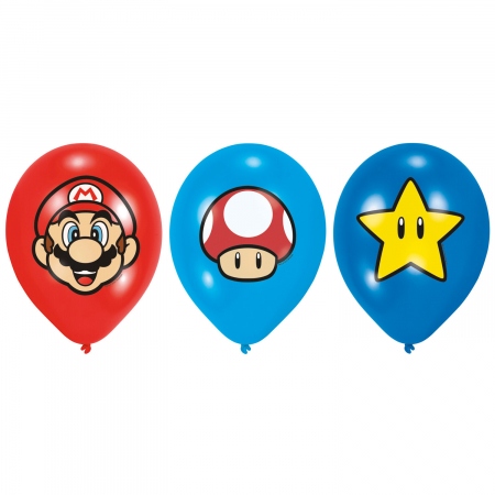 Set 6 Baloane Latex Super Mario - 27.5 cm [0]