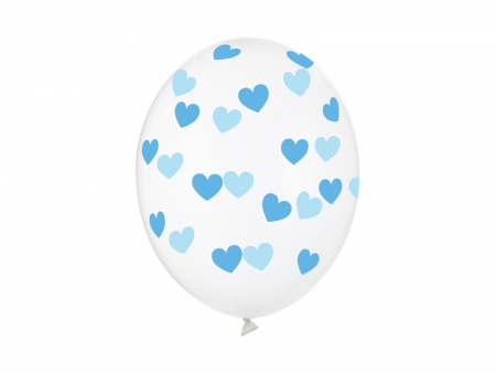 Set 6 Baloane Transparente cu inimi - 30 cm [0]