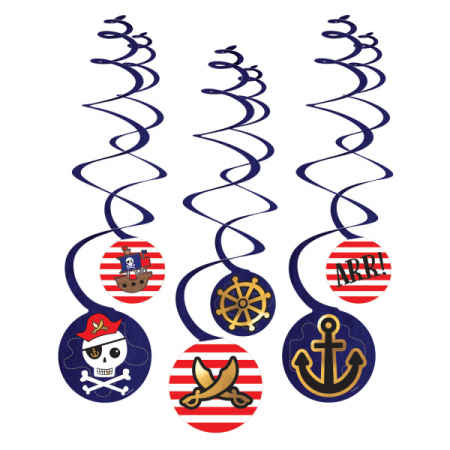 Petrecere Pirati - Set 6 Decoratiuni Pirati