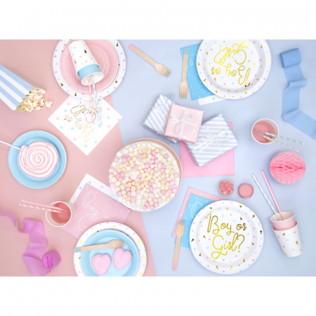 Set 6 farfurii Boy or Girl, Gender Reveal, 23 cm [2]