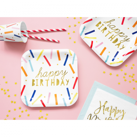 Set 6 Farfurii Happy Birthday, 20 cm [3]