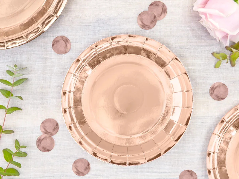 Set 6 Farfurii Rose Gold, 18 cm [3]