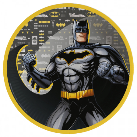Petrecere Supereroi - Set 8 Farfurii Batman, 23 cm