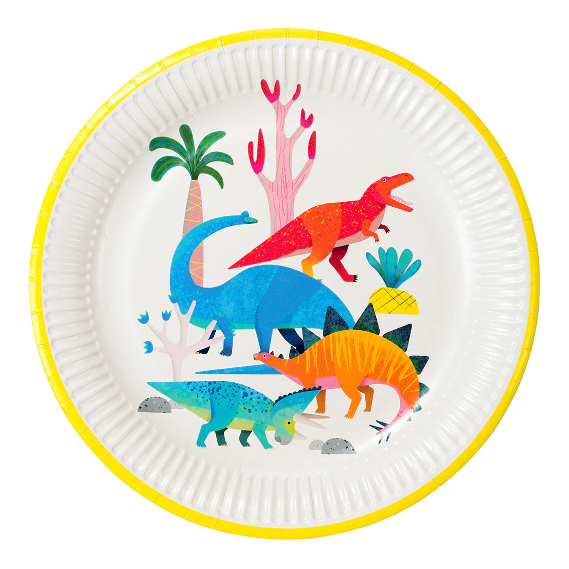 Petrecere Dinozauri - Set 8 farfurii Dinozauri, 23 cm