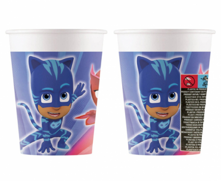 Set 8 Pahare Eroi in Pijama PJ Masks, 200 ml [1]