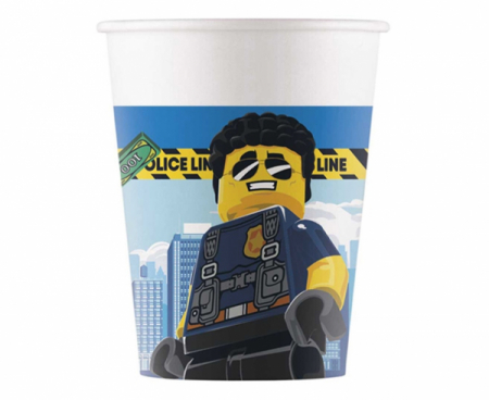 Petrecere Lego - Set 8 Pahare Lego City, 200 ml