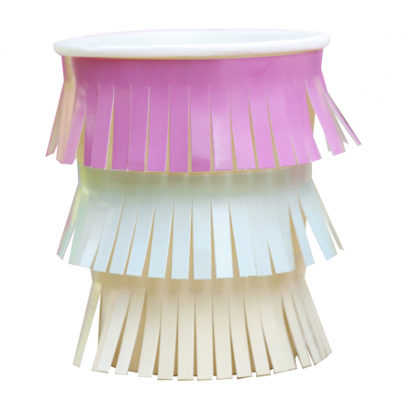 Petrecere Tropicala - Set 8 Pahare Tropicale cu Franjuri, 266 ml