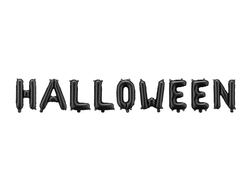 Halloween - Set Baloane Folie Halloween, Negru, 280 cm