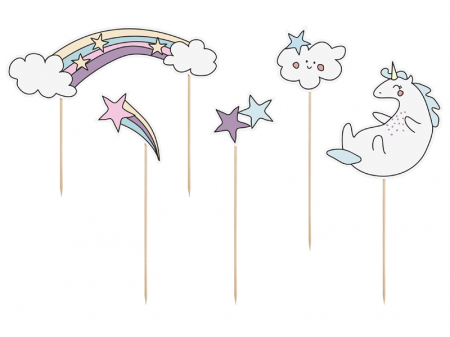 Petrecere Unicorni - Set Decoratiuni Prajitura - Unicorn
