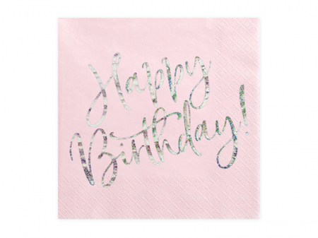 Servetele - Set 20 Servetele Happy Birthday Roz
