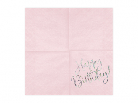 Set 20 Servetele Happy Birthday Roz [1]