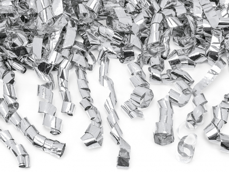 Tun Confetti Panglici Argintii - 40 cm [1]