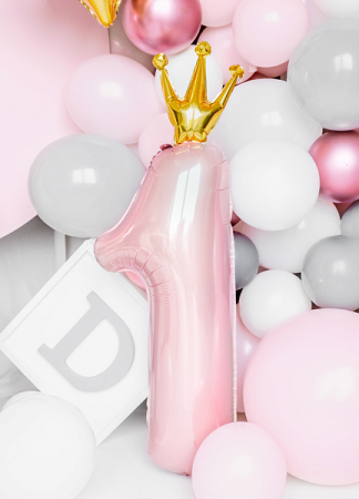 Balon Folie Cifra 1, Roz, 90 cm [3]