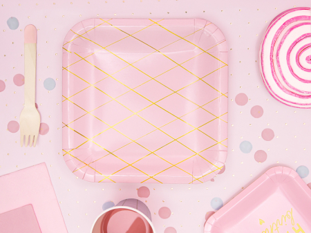 Set 6 Farfurii Roz, 20 cm [1]