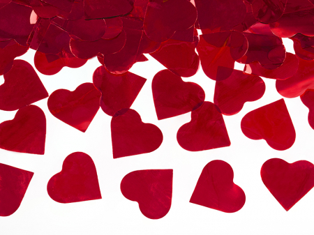 Tun Confetti Inimioare Rosii, 60 cm [3]