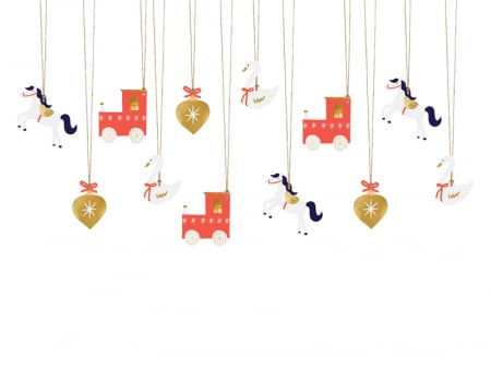 Set 12 Decoratiuni Craciun Trenulet [0]