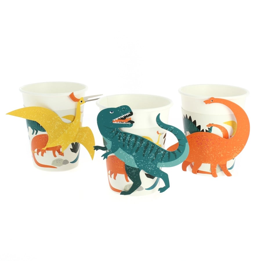 Set 6 Pahare Dinozauri, 200 ml