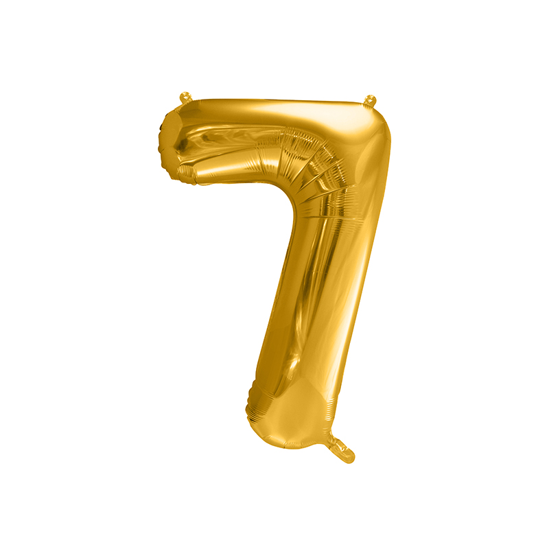 Balon Folie Cifra 7 Auriu, 86 cm