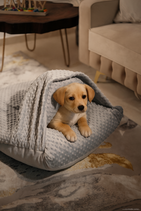 Perna Minky Premium pentru catei si pisici, talie medie si mica, cu Buzunar tip paturica, 80×70 cm [1]