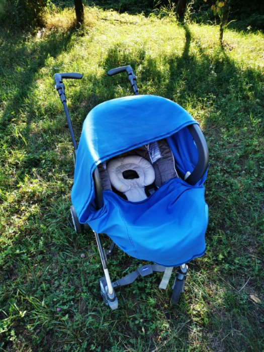 Esarfa alaptare  5 in 1  bumbac culoare albastra [5]