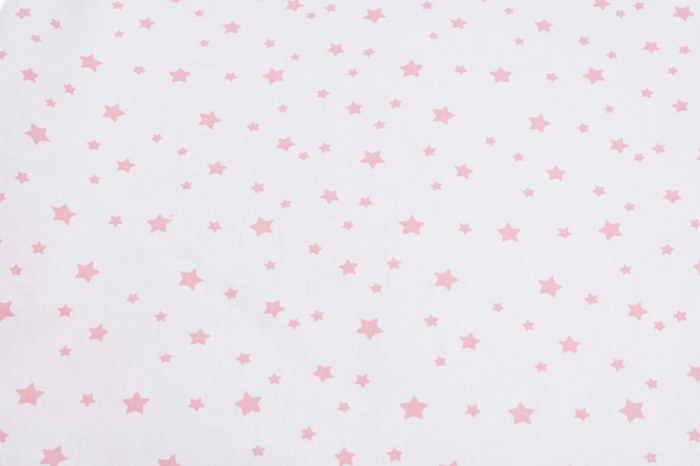 Aparatoare bumbac 100% 180x33 cm, model stelute mici roz, pentru patut de  120x60 cm [2]