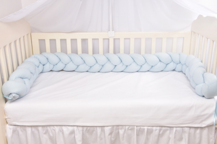 Aparatori impletite bumbac 100% culoare bleu 240 cm [4]