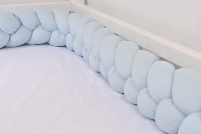 Aparatori impletite bumbac 100% culoare bleu 360 cm [3]