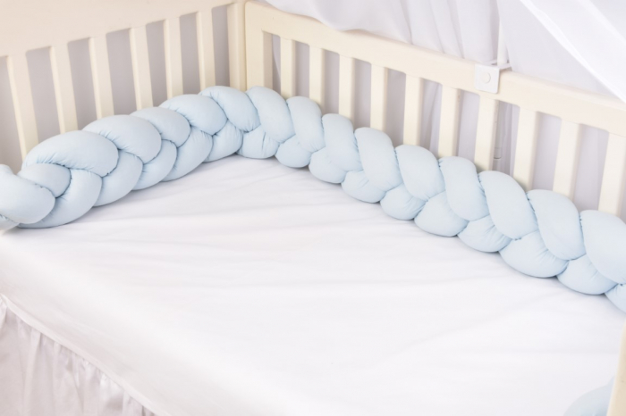 Aparatori impletite bumbac 100% culoare bleu 240 cm [2]