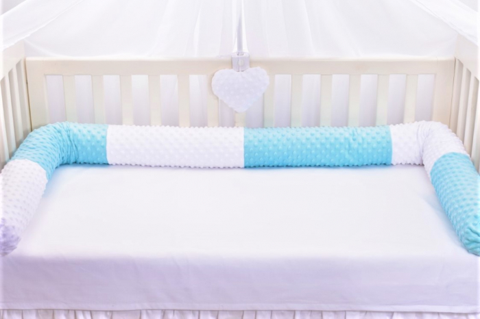 Aparatori tip rulou minky alb/bleu [2]