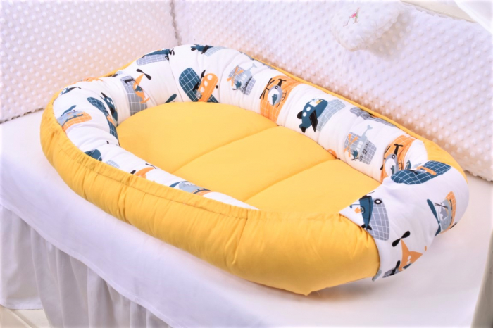 Babynest + salteluta suplimentara model Elicoptere galbene [5]
