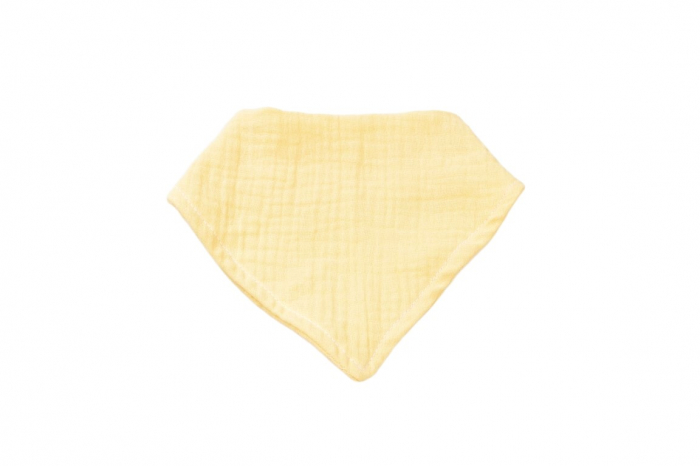 Set 3 bavete muselina bumbac organic GOTS crem roz si galben [2]