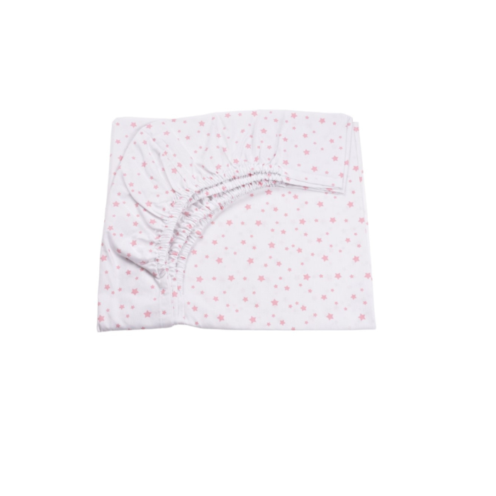 Cearsaf bumbac 100% model stelute mici roz 120x60 cm [1]