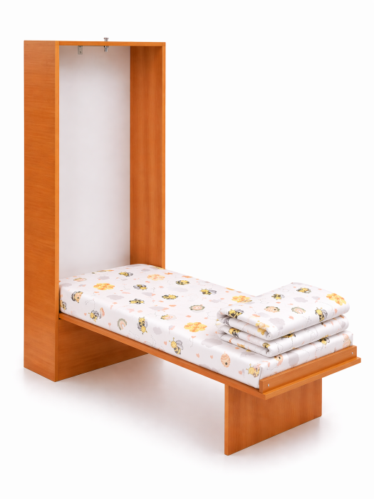 Cearșaf bumbac 100%, pătuț 140x70 cm, model albinuțe [3]