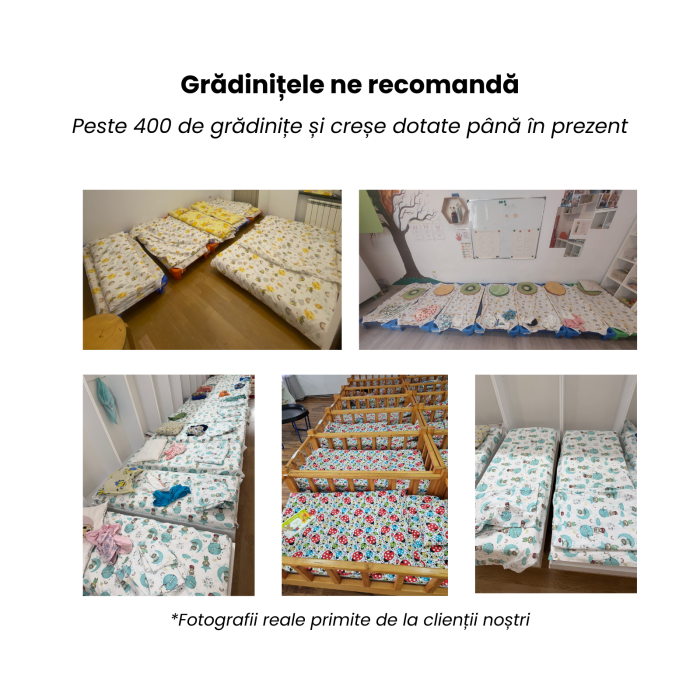 Cearșaf bumbac 100%, pătuț  140x70 cm, model dinozauri [4]