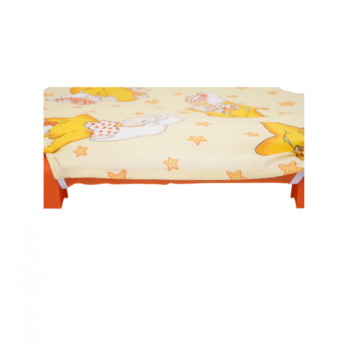 Cearsaf patut stivuibil bumbac 100% standard, model ursuleti pe fond galben [3]