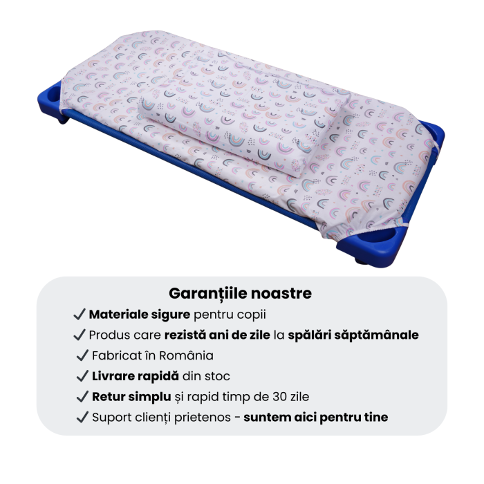 Cearsaf patut stivuibil gradinita sau cresa model curcubee roz [6]