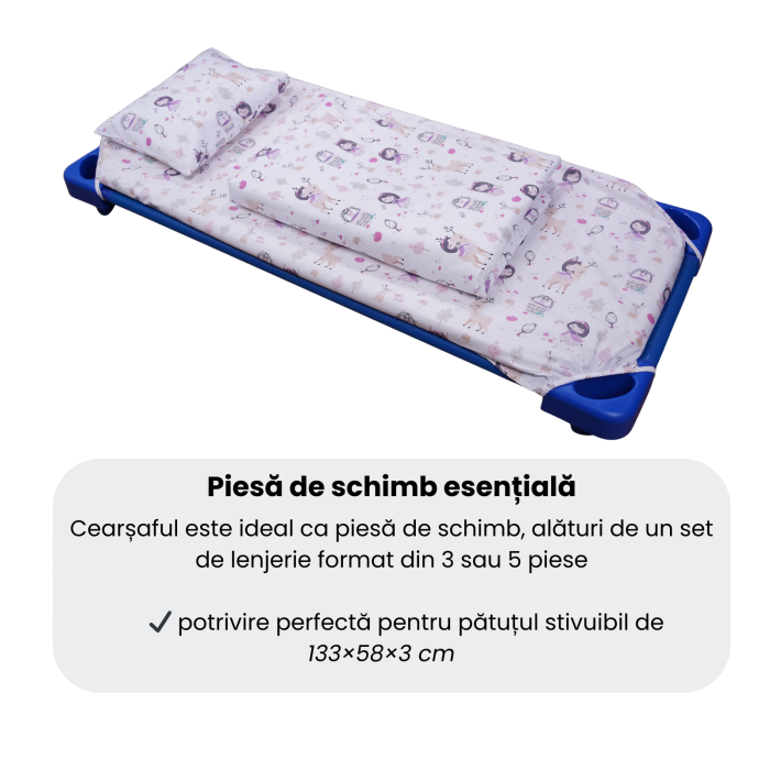 Cearsaf patut stivuibil gradinita sau cresa model fetite [5]