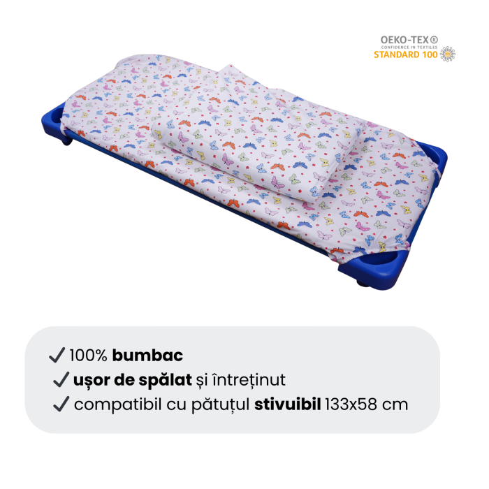 Cearsaf patut stivuibil gradinita sau cresa model fluturasi [3]