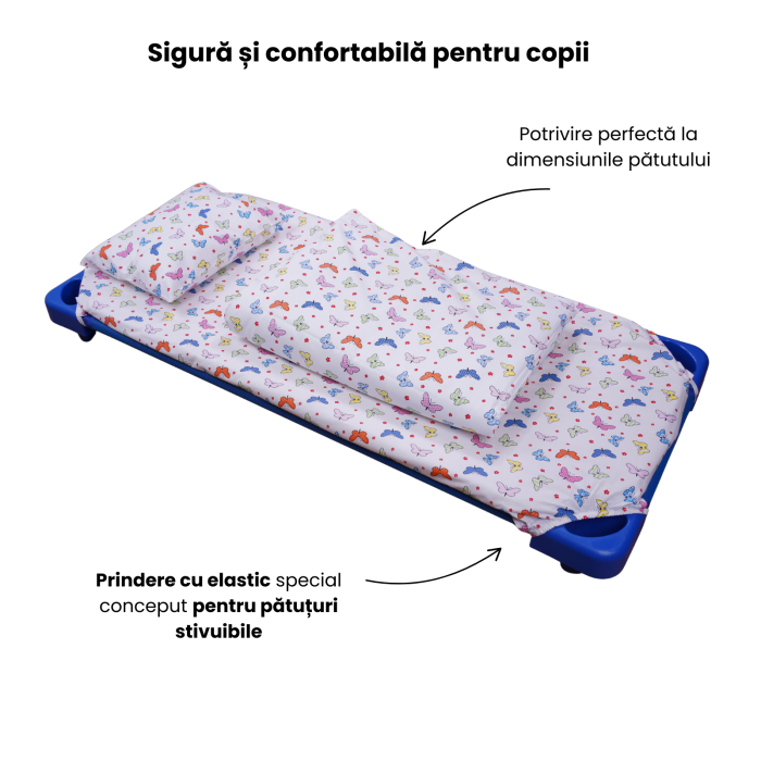 Cearsaf patut stivuibil gradinita sau cresa model fluturasi [4]