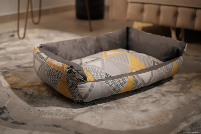 Culcuș tip coșuleț căței și pisici talie mică, bumbac și impermeabil 45x65 cm [2]