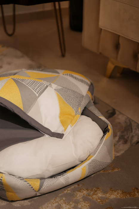 Culcuș tip coșuleț căței și pisici talie mică, bumbac și impermeabil 45x65 cm [5]