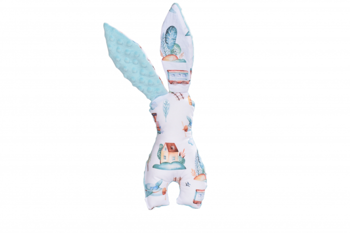 Iepuras cu urechi lungi plus minky bleu [2]