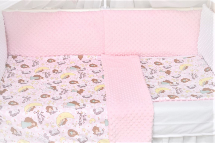 Lenjerie 2 piese model printese si plus roz pal [2]