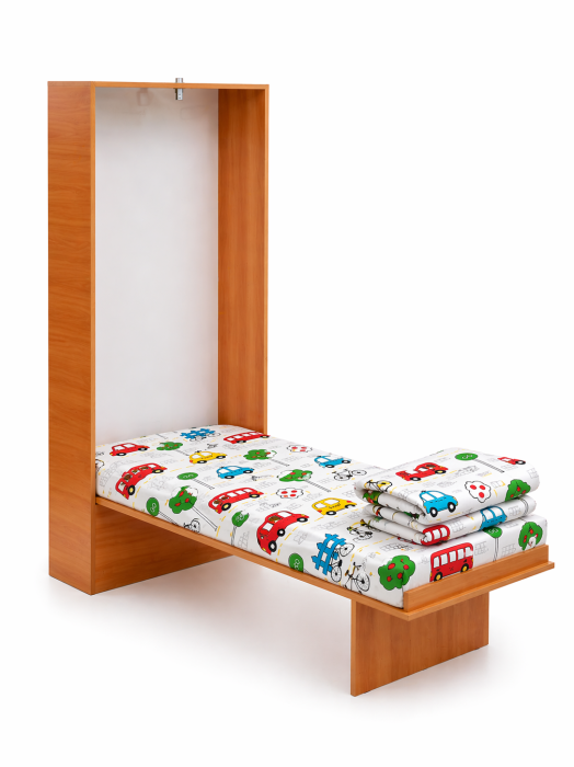 Lenjerie 2 piese pătuț incastrabil(140x60 cm) pentru grădiniță sau creșă, bumbac 100%, model Mașinuțe [3]